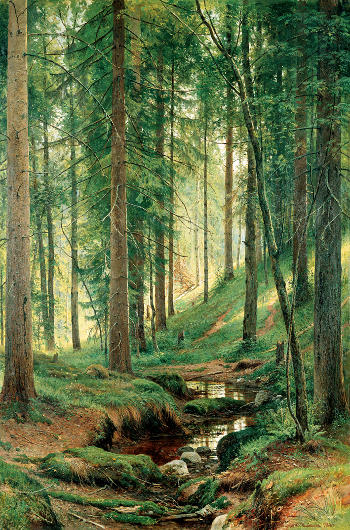  伊凡·伊凡诺维奇·希施金 Ivan I. Shishkin —— 山坡间的溪流